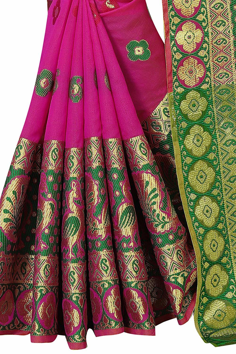 Pink Silk Saree