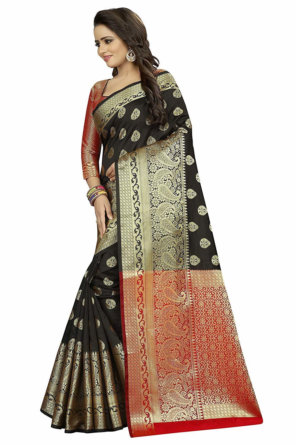 Black Silk Saree