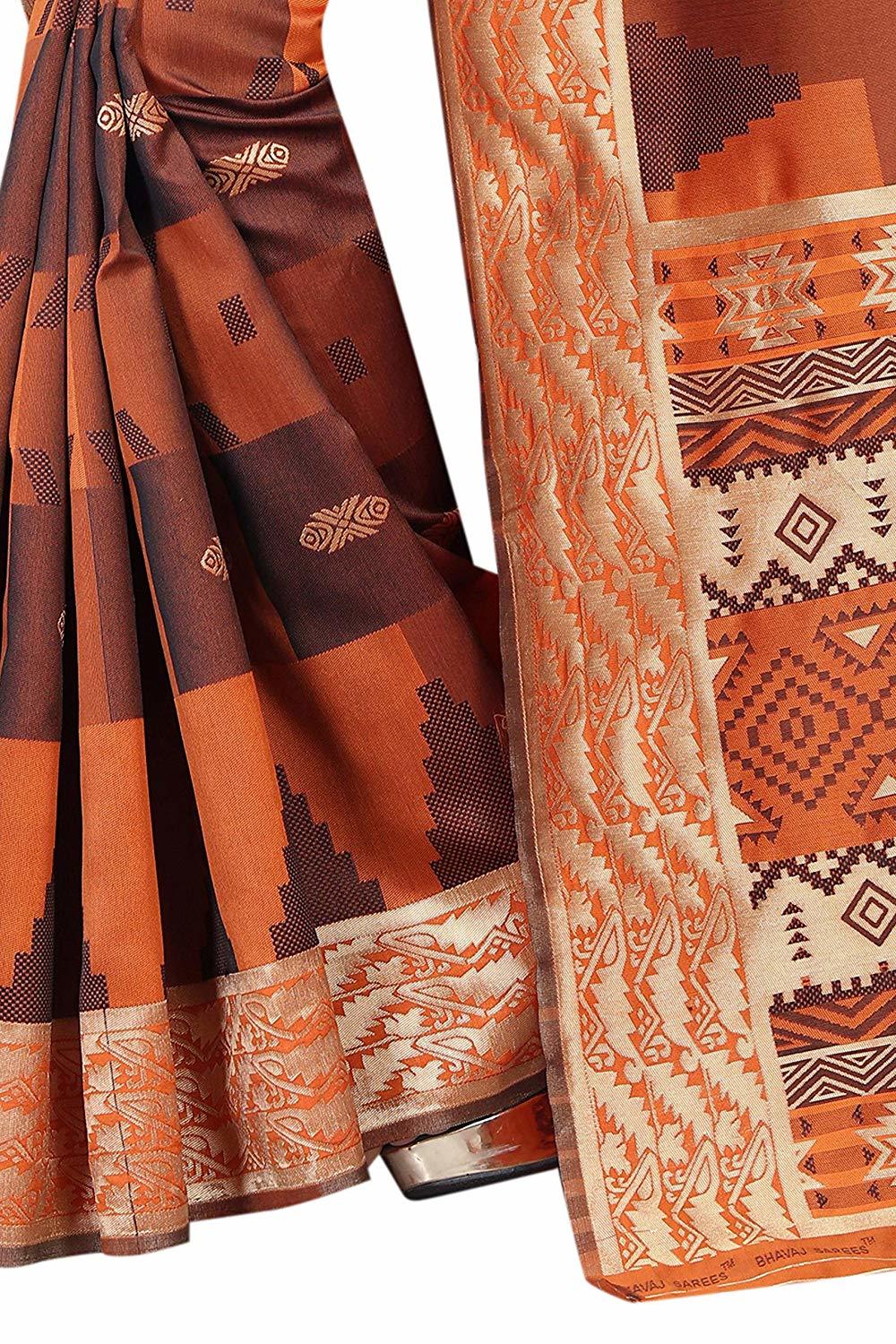 Orange Silk Saree
