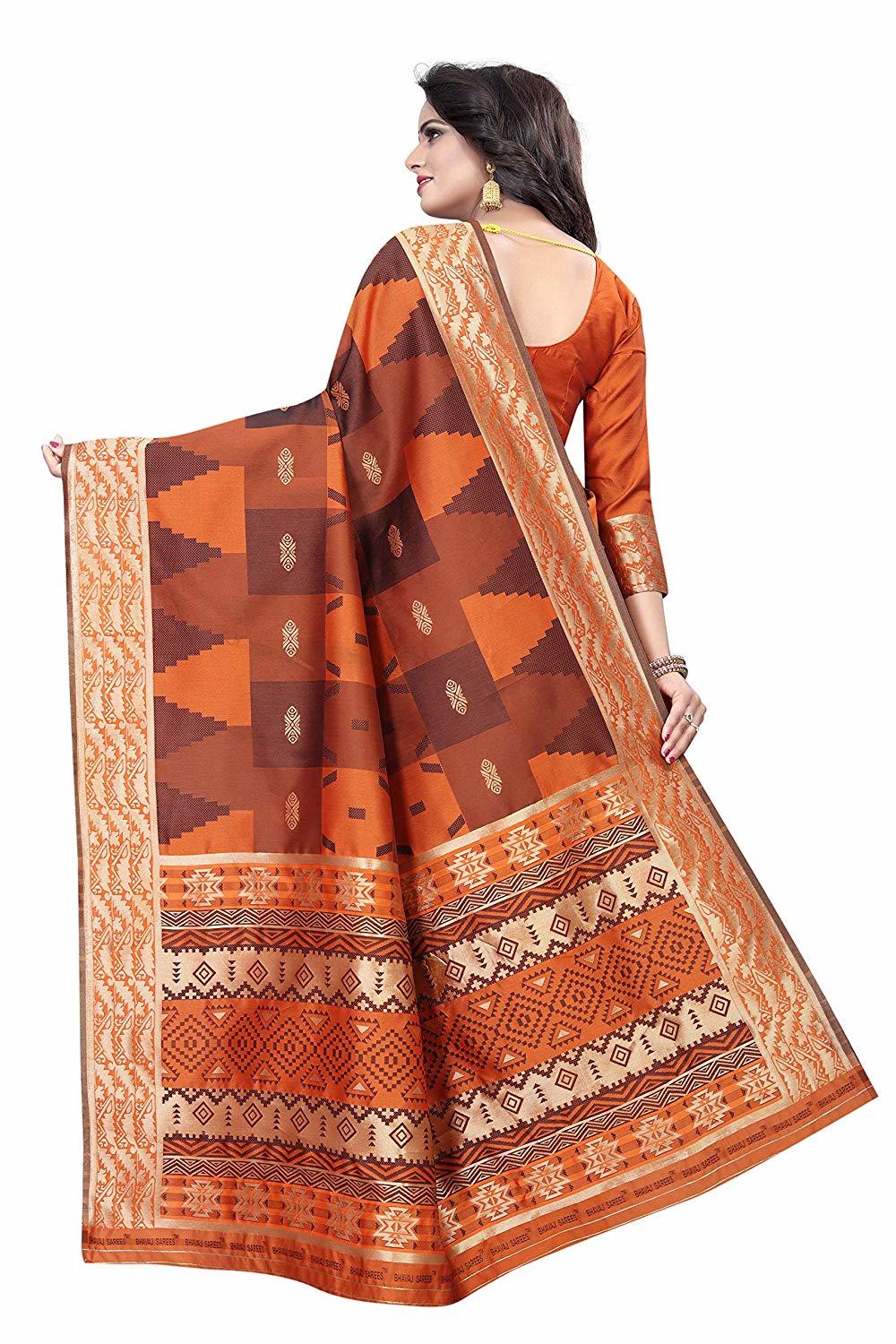 Orange Silk Saree