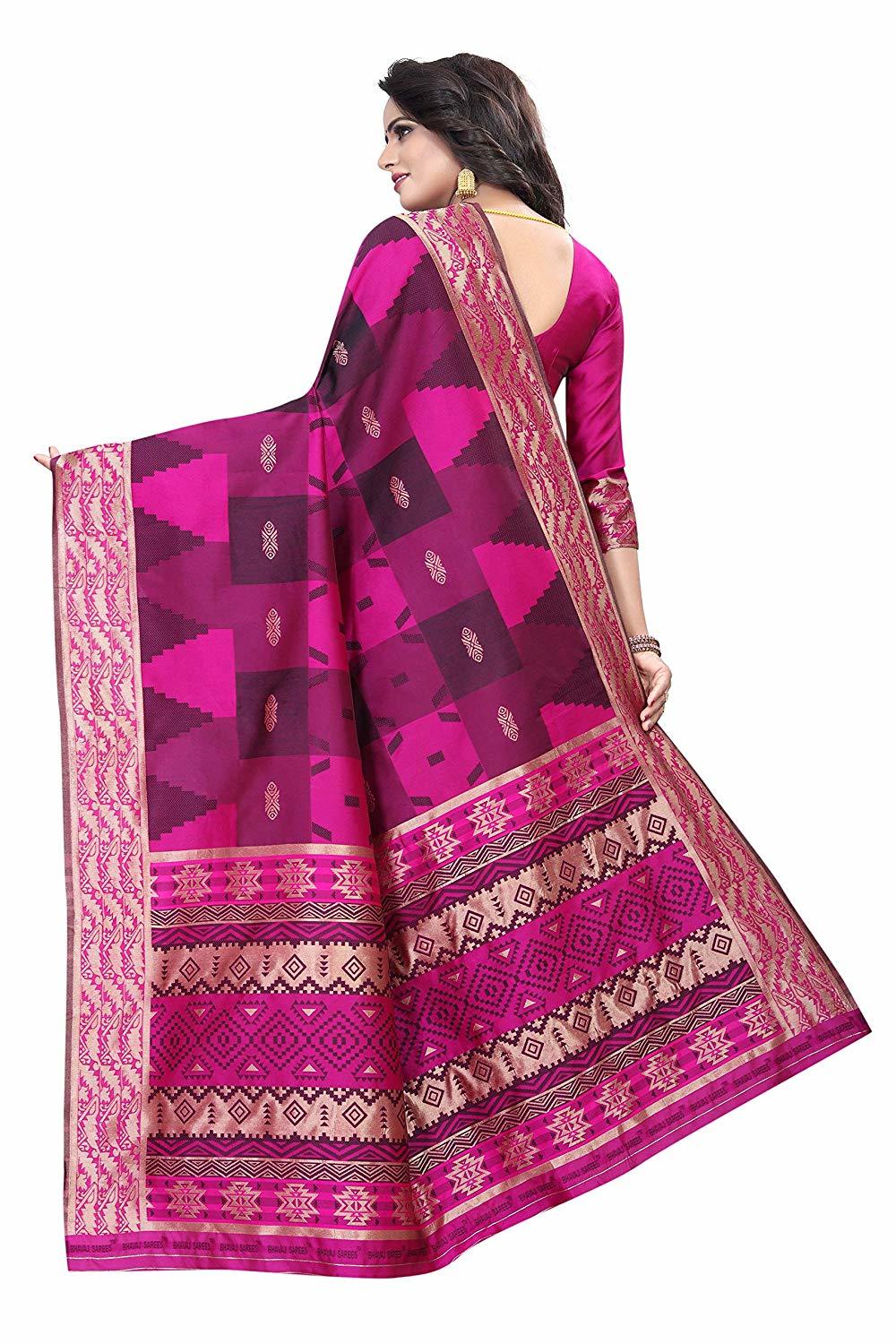 Pink Silk Saree