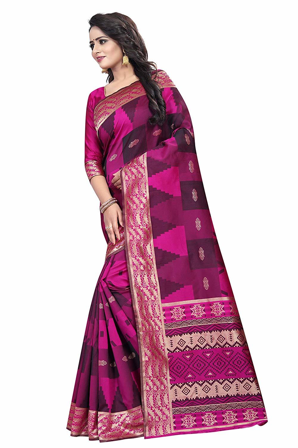Pink Silk Saree