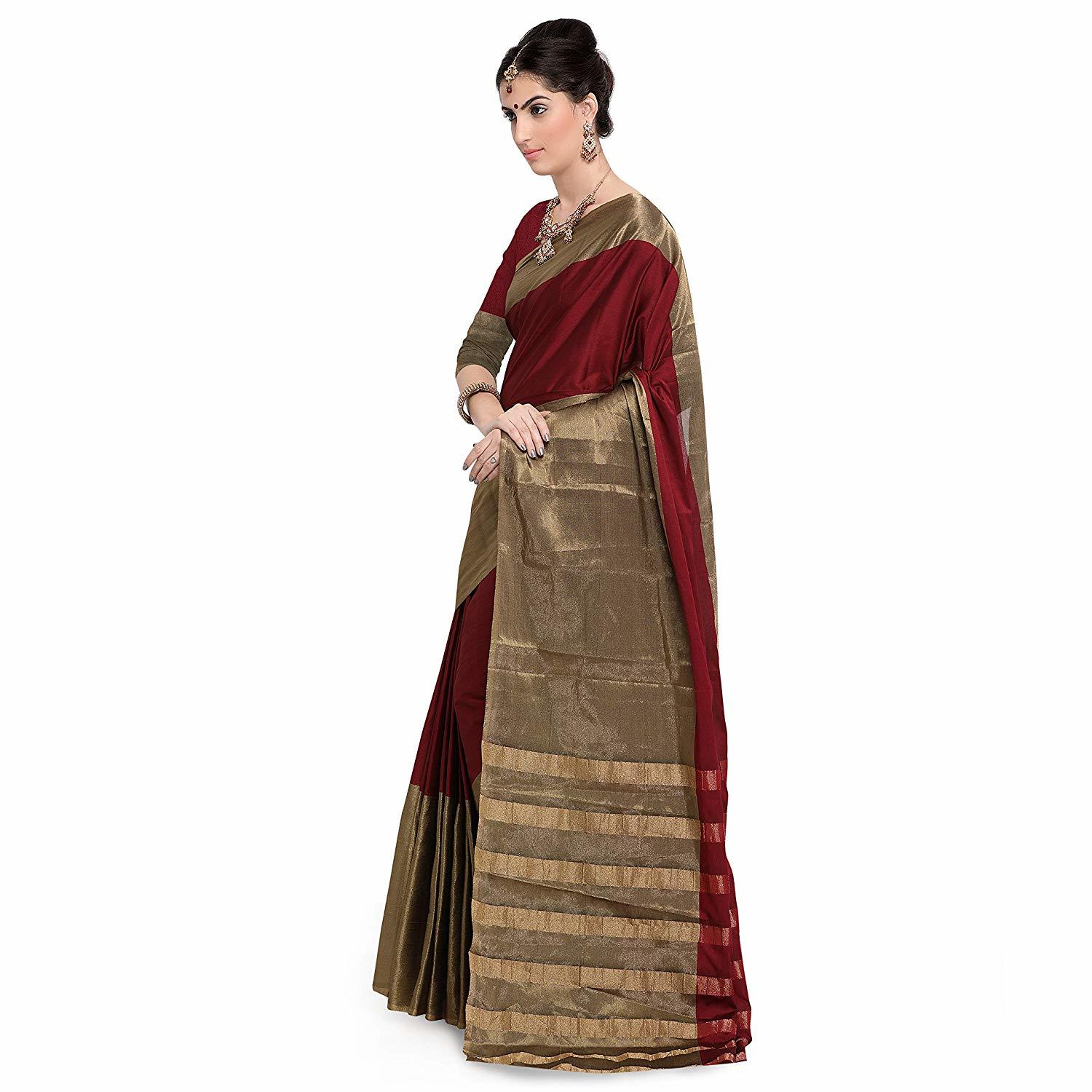 Maroon Silk Saree