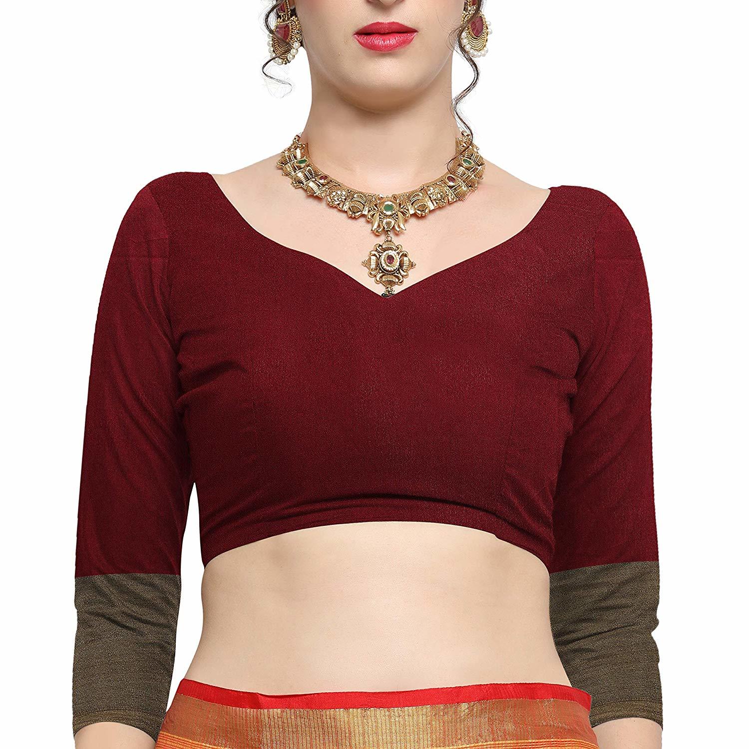 Maroon Silk Saree