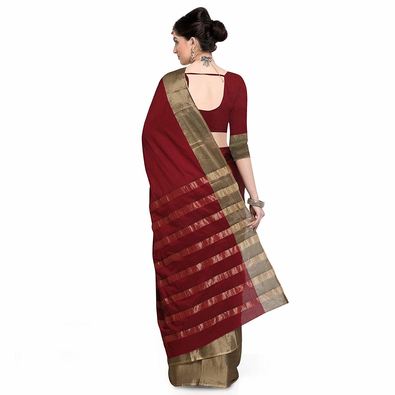 Maroon Silk Saree