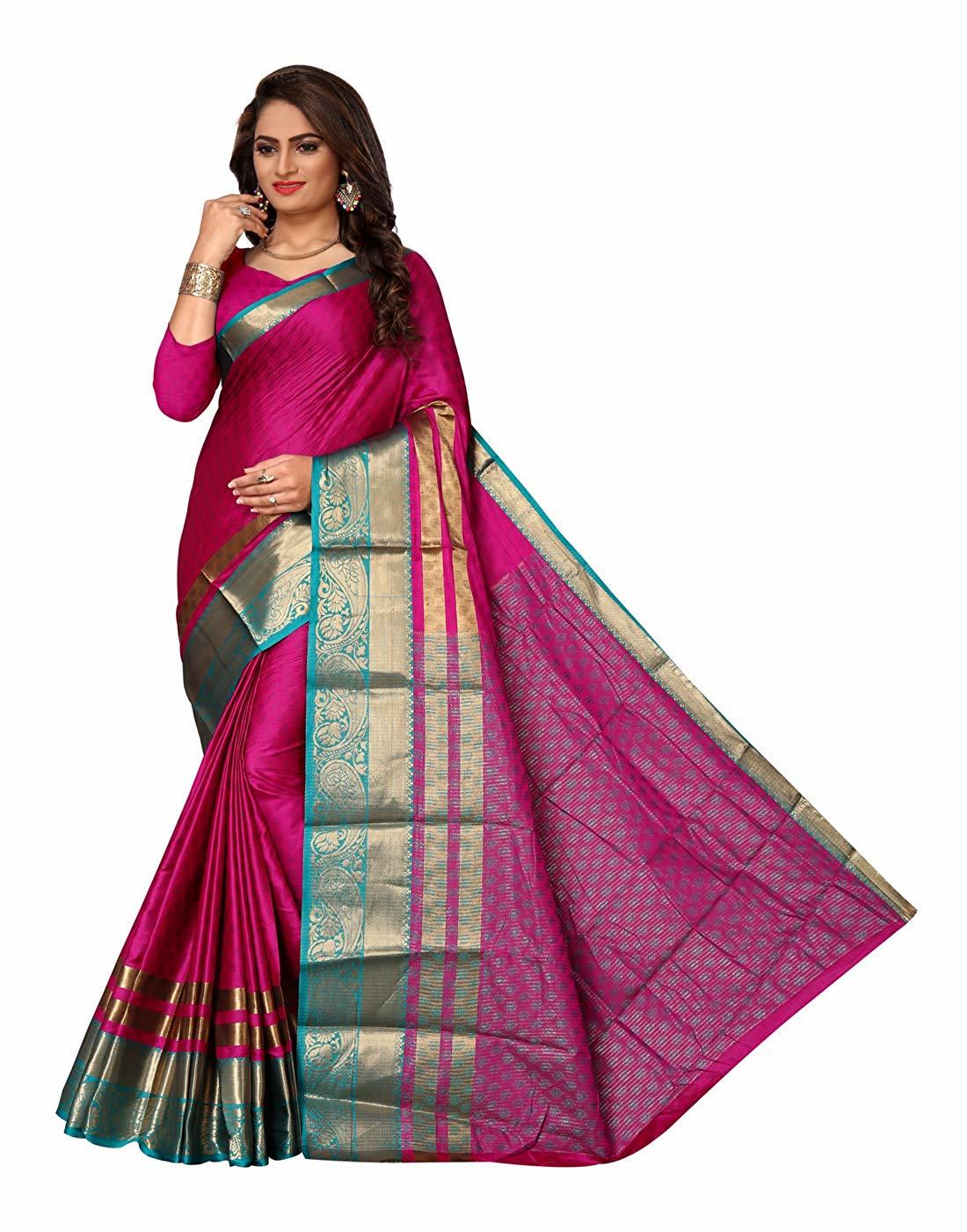 Pink Silk Saree