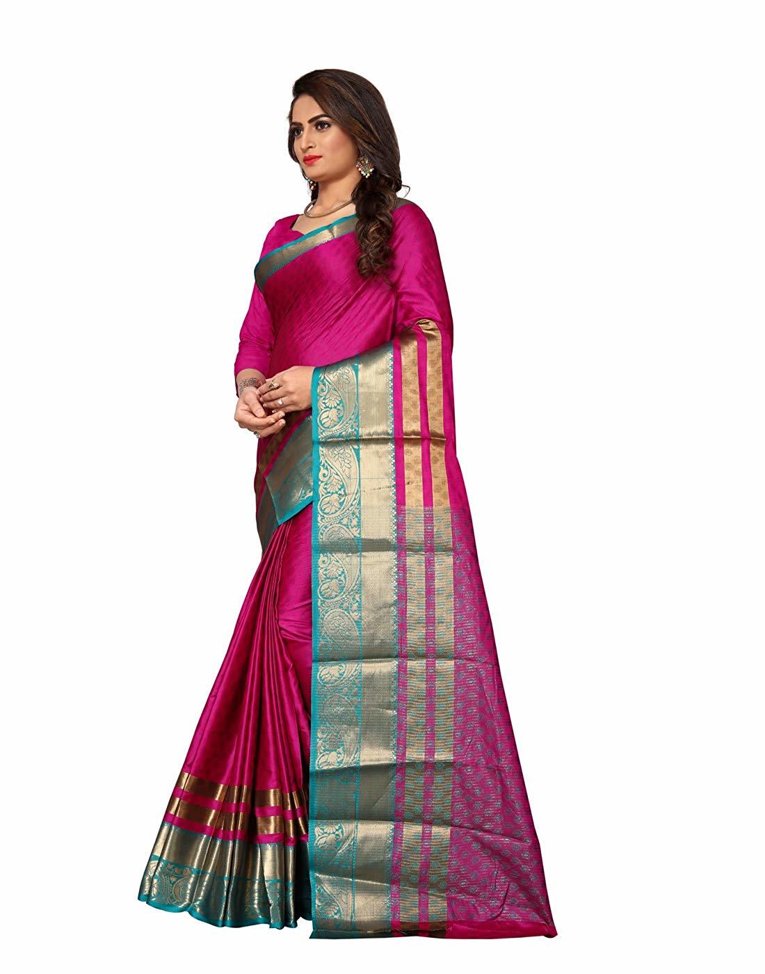 Pink Silk Saree
