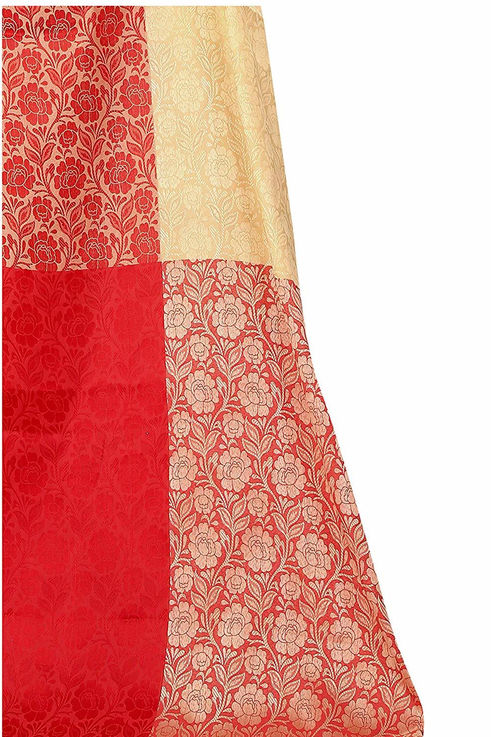 Chiku Red Silk Saree