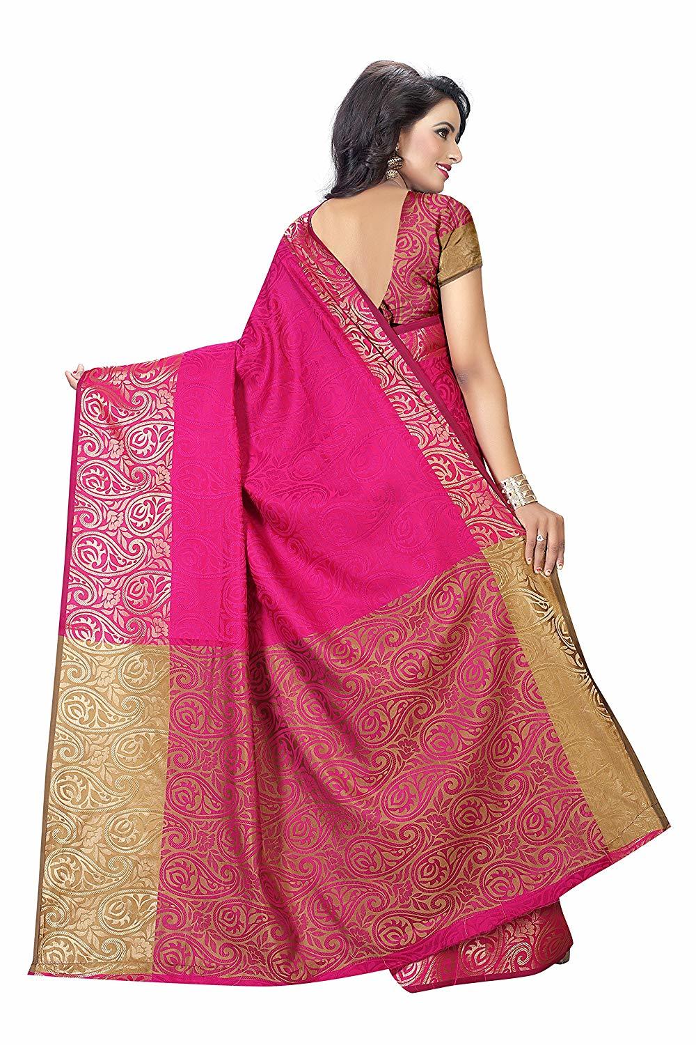 Pink Silk Saree