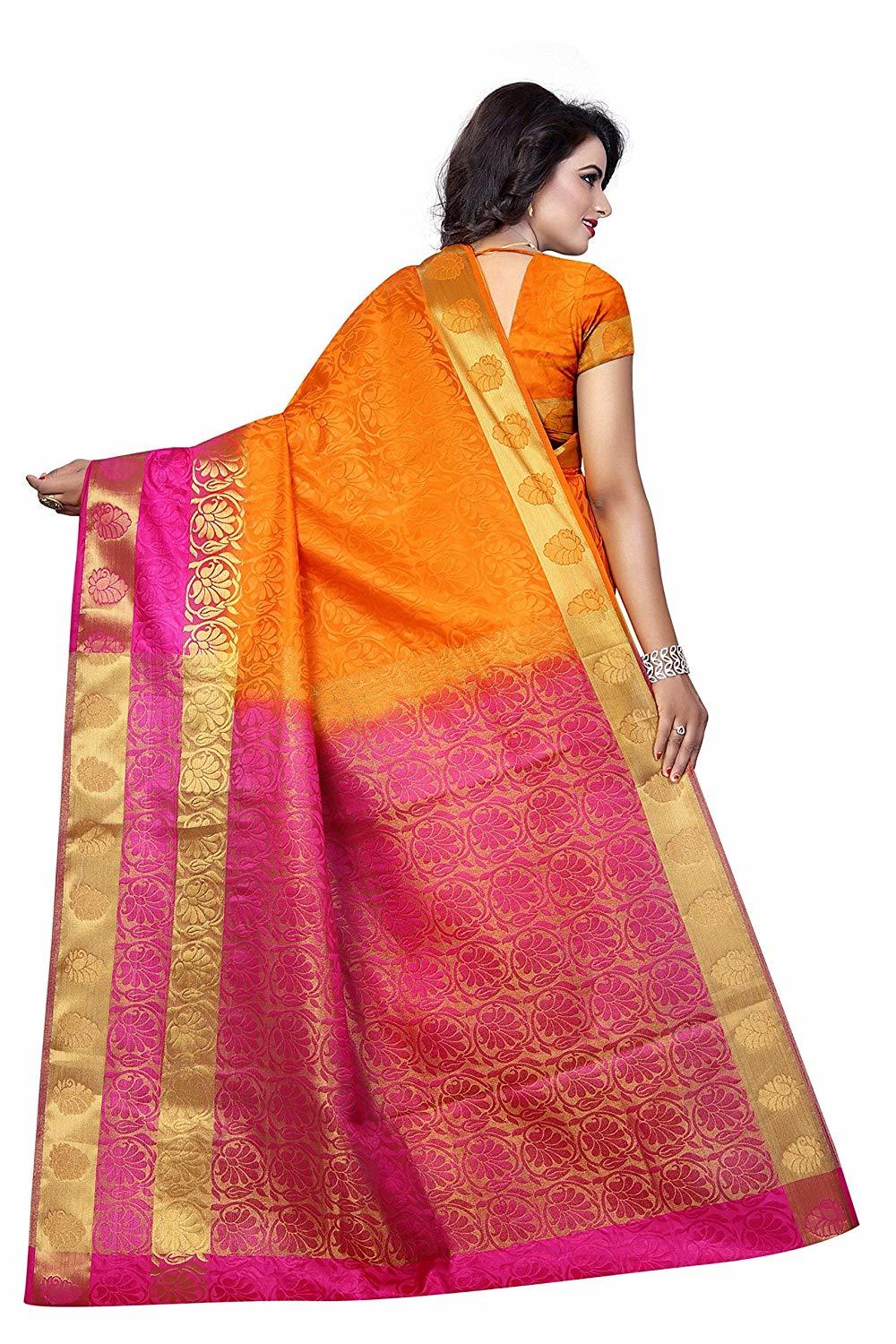 Orange Silk Saree