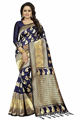 Ladies Casual Plain Saree - Cotton Silk Material, Navy Blue Color | Hand Embroidery, Light Weight, Durable, Skin-Friendly