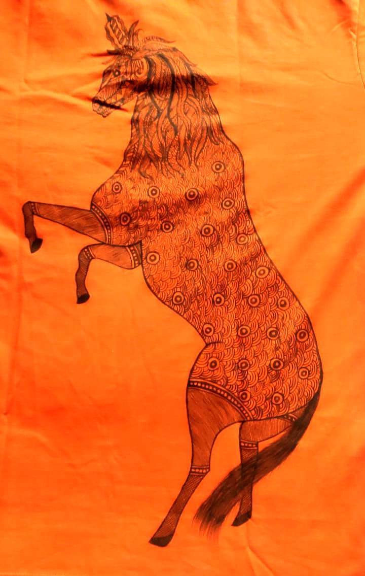 Hand Painted Horse On T Shirt