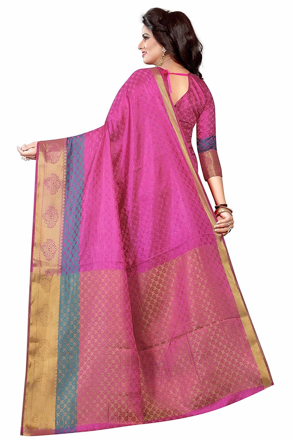 Pink Silk Saree