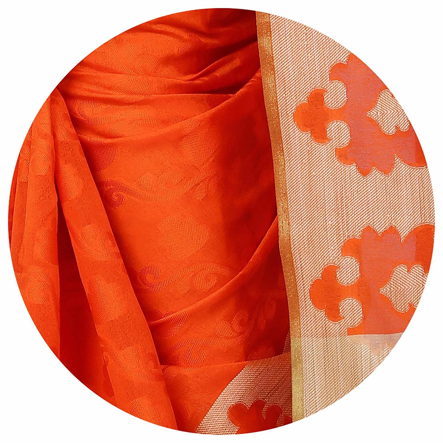 Orange Silk Saree