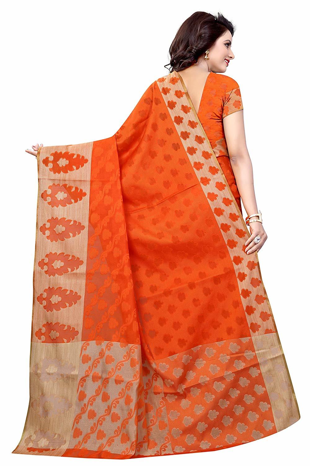 Orange Silk Saree