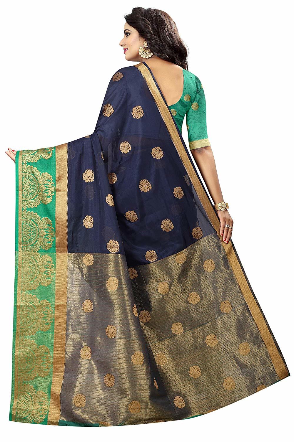 Navy Blue Silk Saree
