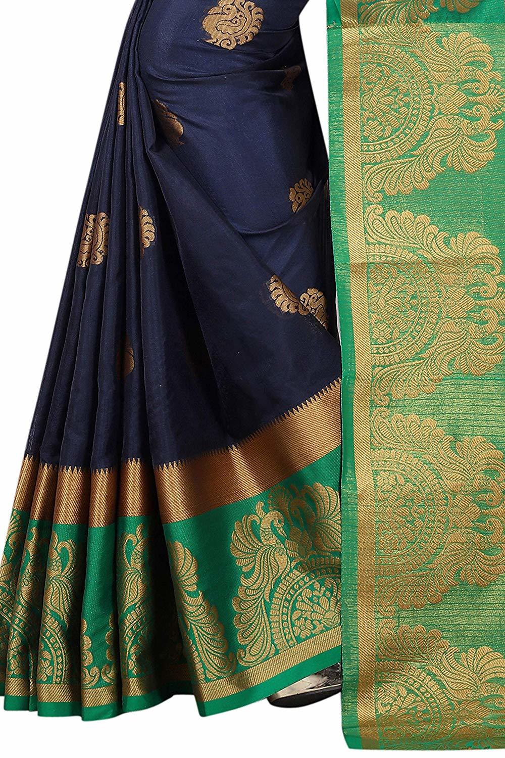 Navy Blue Silk Saree