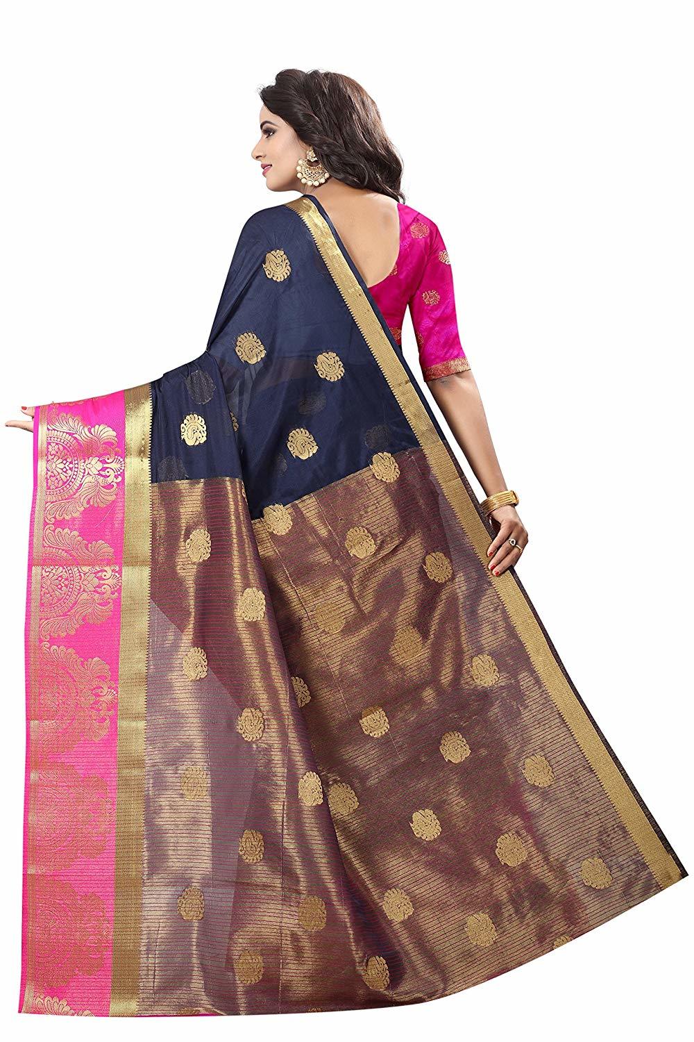 Navy Blue Fancy Saree