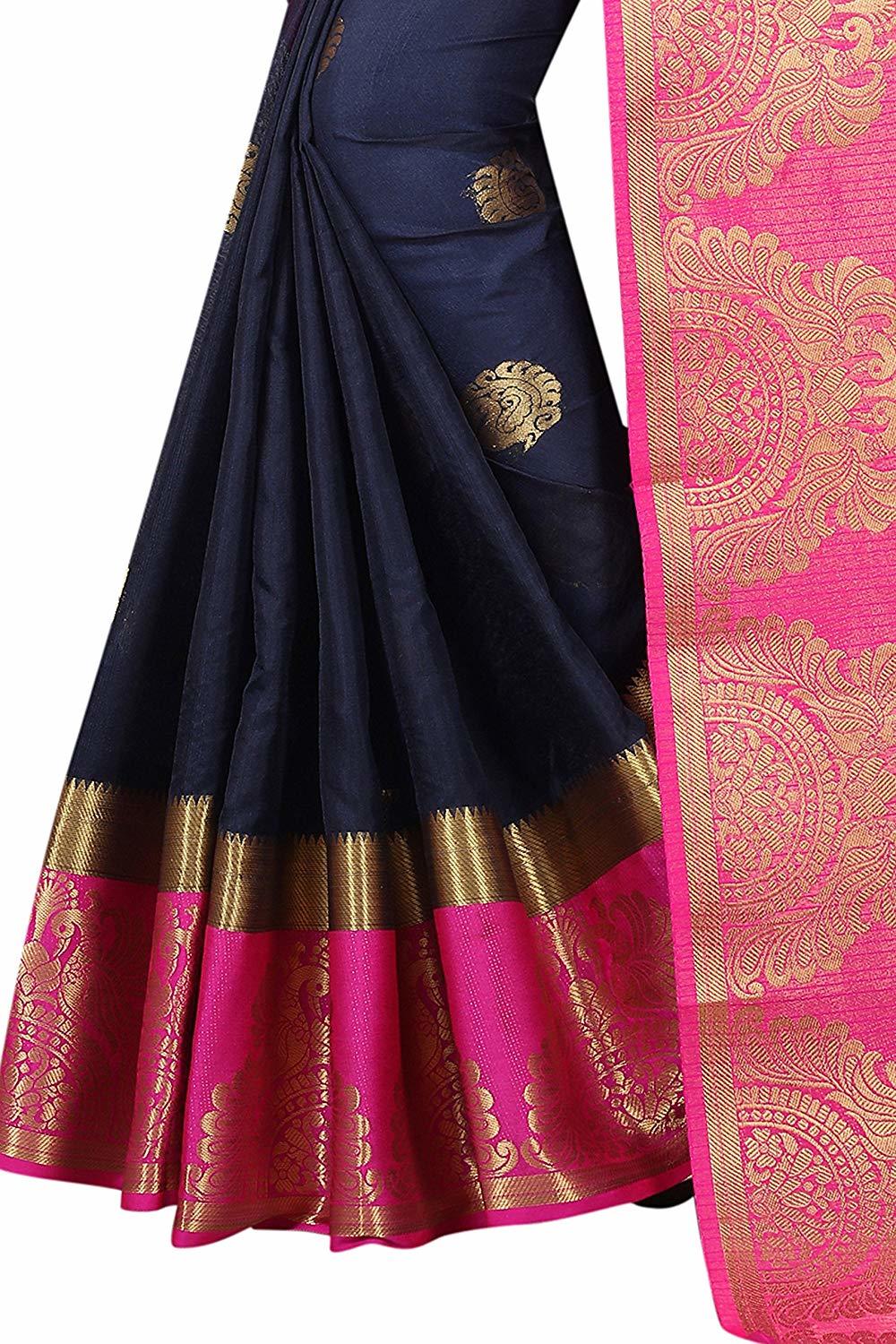 Navy Blue Fancy Saree