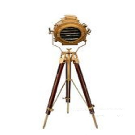 White & Brown Tripod Floor Lamp