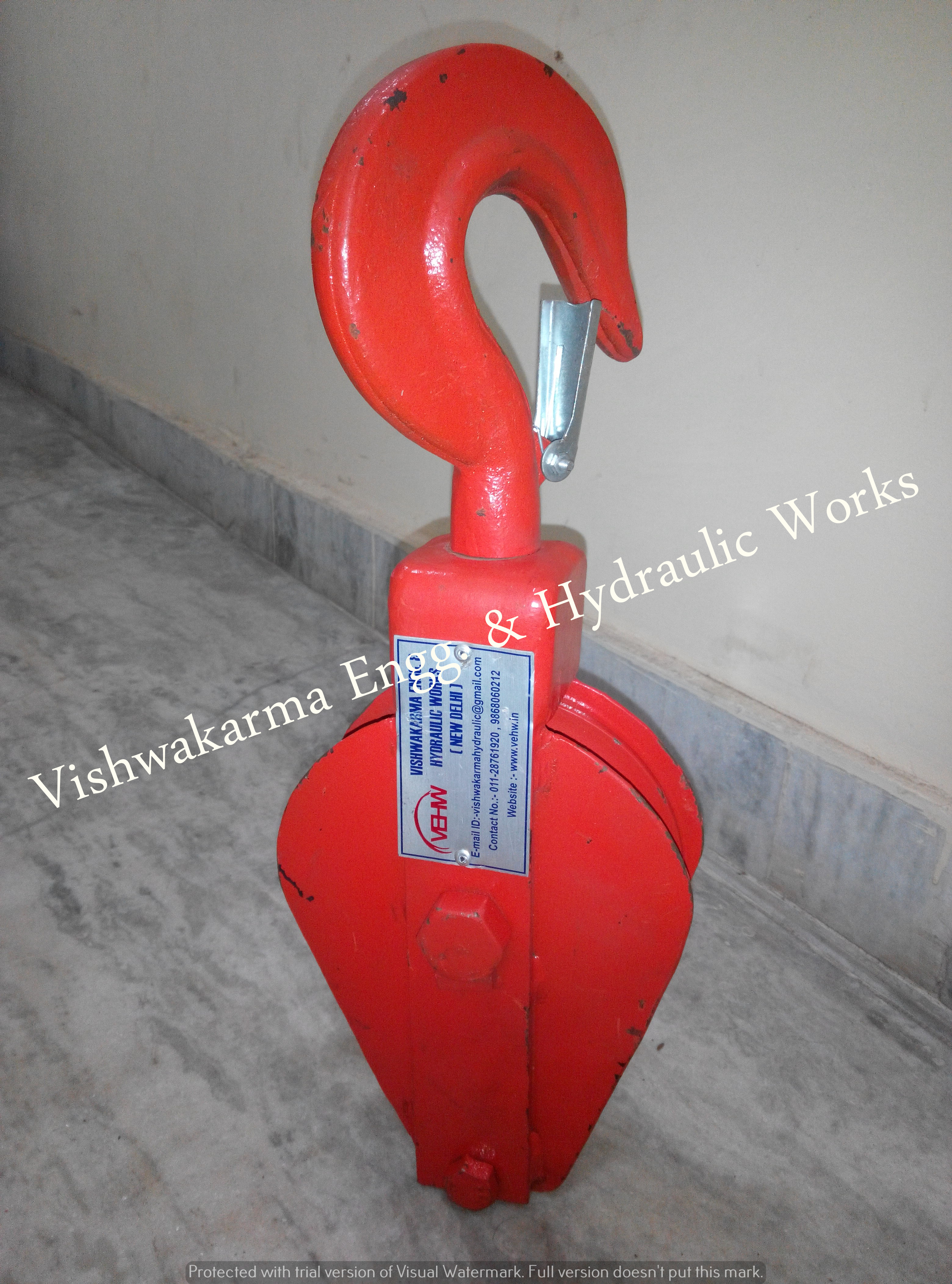Yellow Single Sheave Wire Rope Pulley