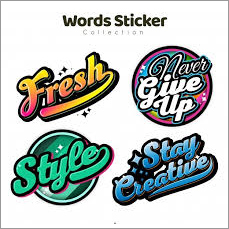 Custom Stickers Printing Services - High-Quality Adhesive Stickers, Multicolor Designs with Custom Shapes & Unique Graphics