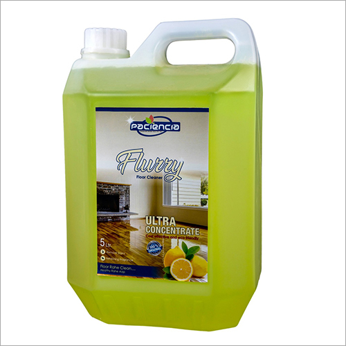 5 Ltr Flurry Floor Cleaner - Eco-friendly Extra Shine Lemon Fragrance 5 Ltr Size 24 Months Shelf Life | Ideal For Tough Floor Stains