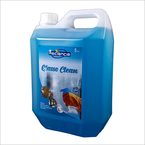 5 Ltr Glasso Clean Glass Cleaner - Glass 5 Ltr Classic Fragrance 24 Months Shelf Life | Extra Shine Stubborn Stain Removal Glitter Finish