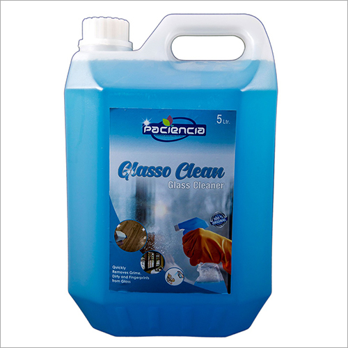 5 Ltr Glasso Clean Glass Cleaner - Glass 5 Ltr Classic Fragrance 24 Months Shelf Life | Extra Shine Stubborn Stain Removal Glitter Finish