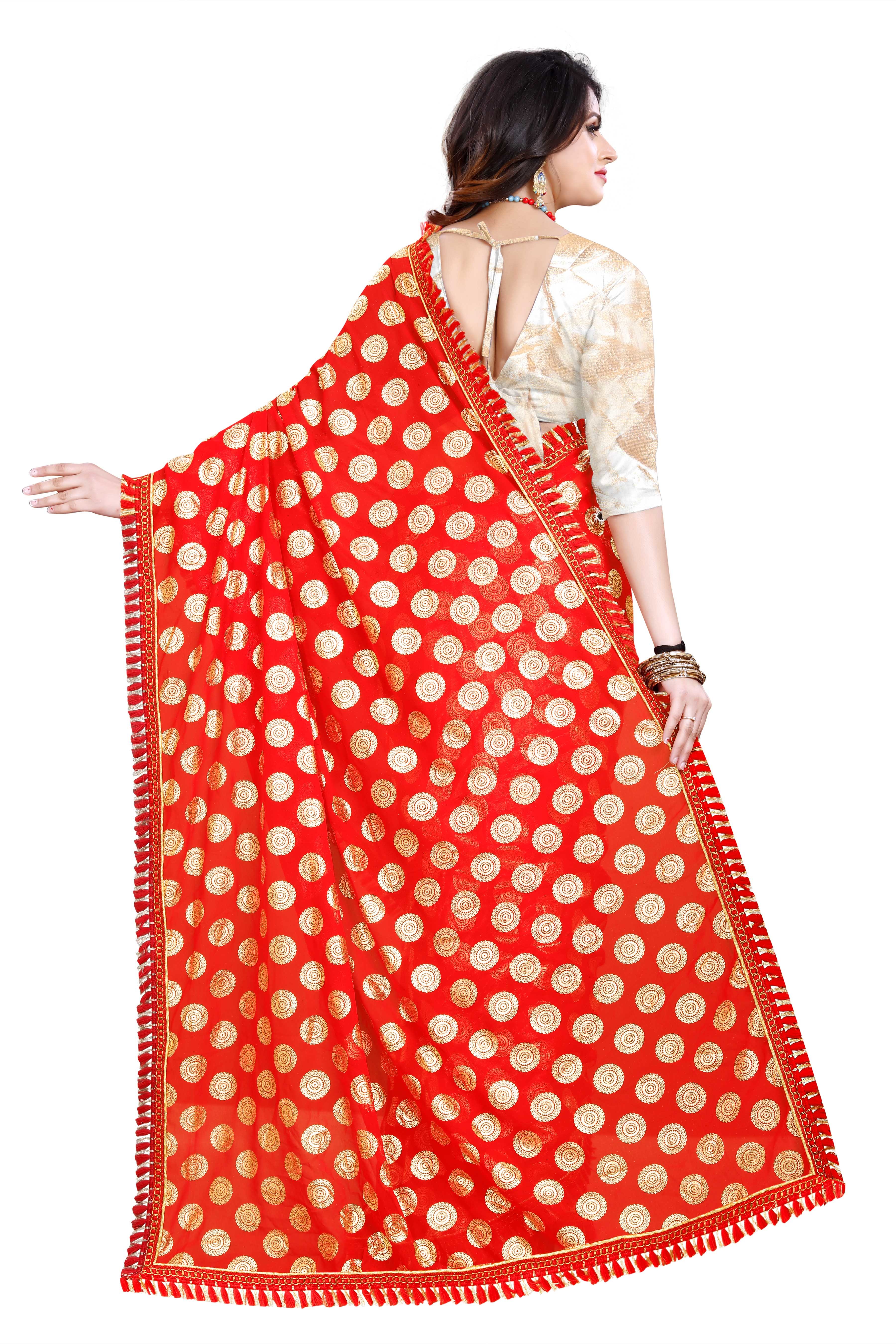 Orange Silk Saree