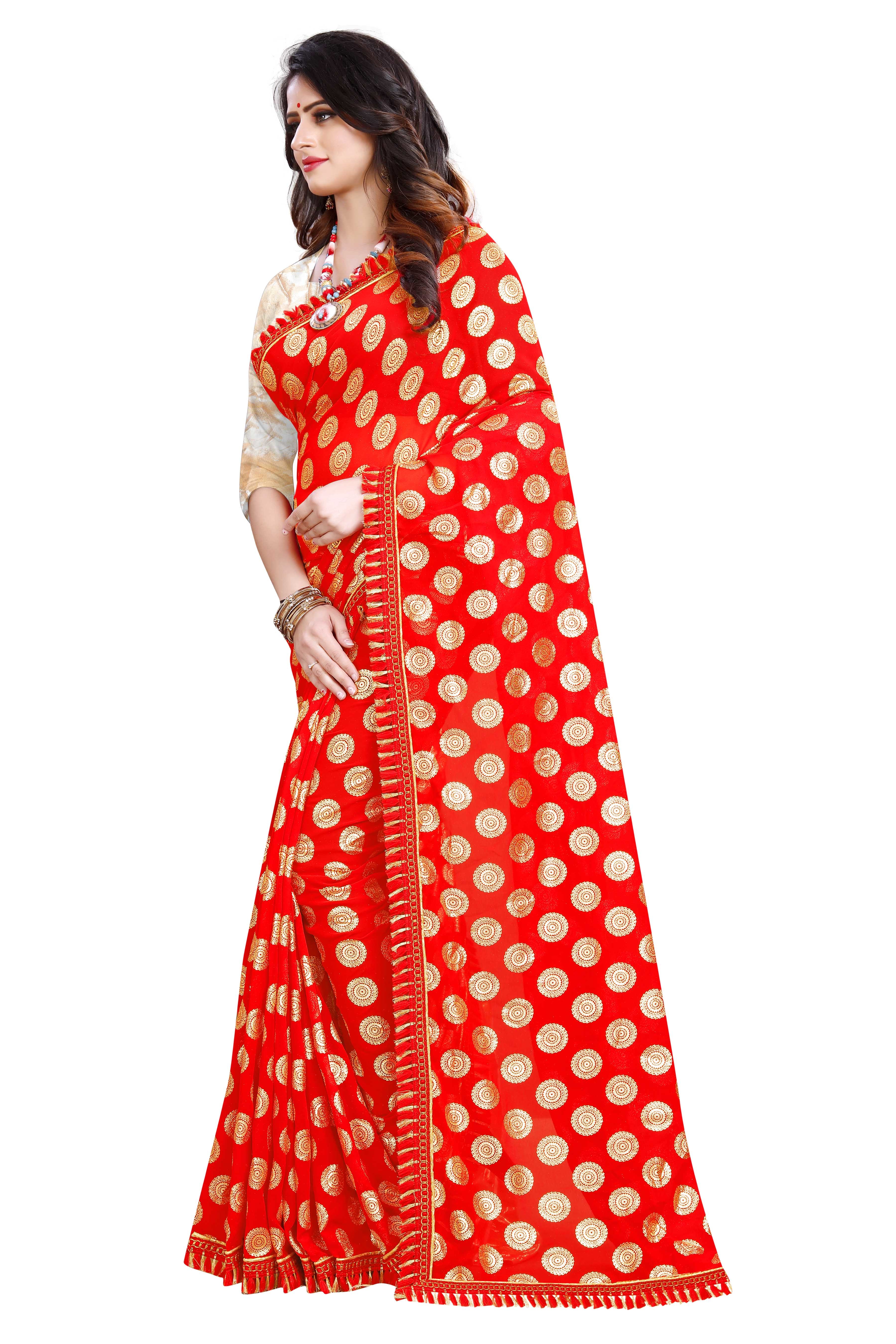 Orange Silk Saree