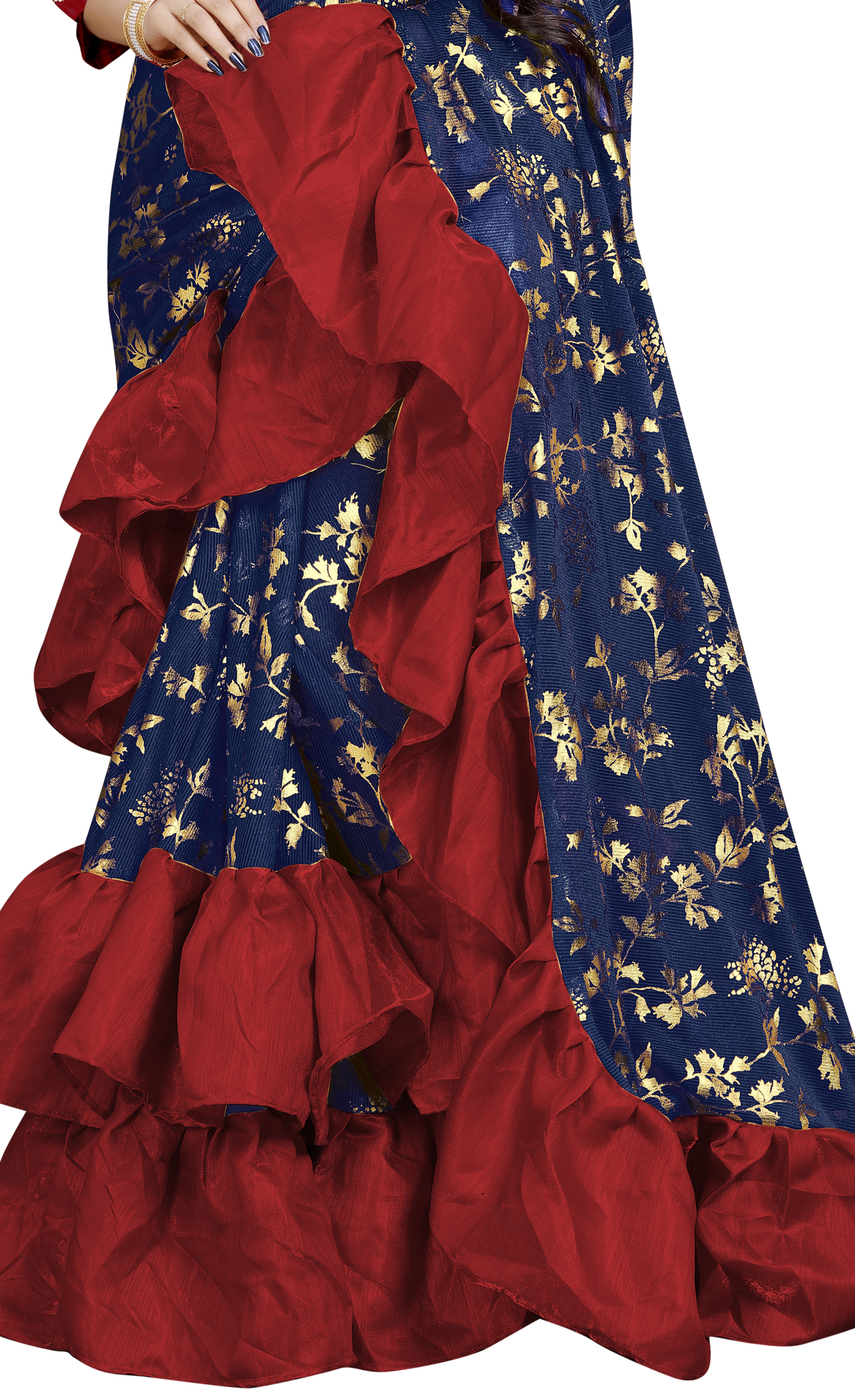 Navy Blue Silk Saree