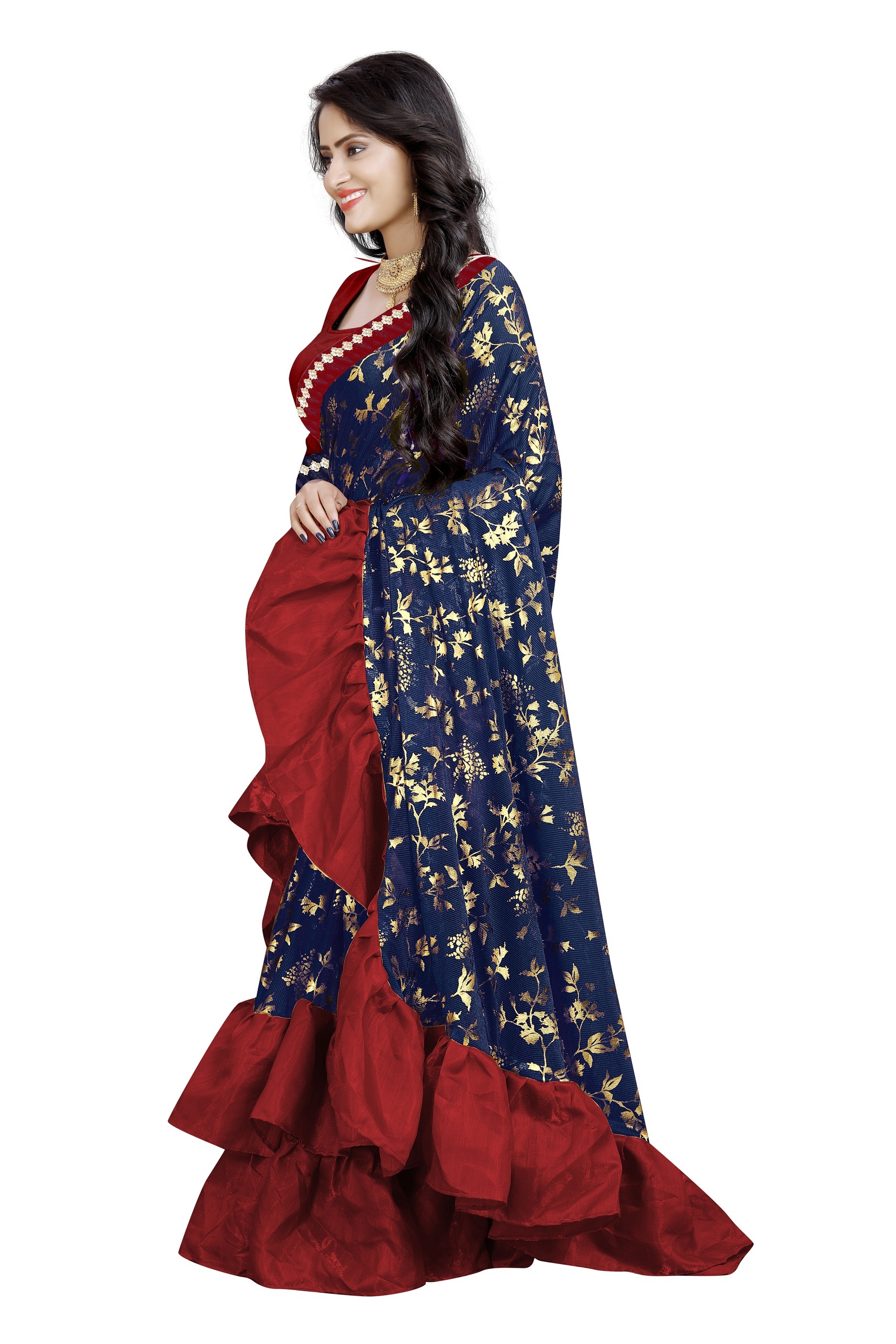 Navy Blue Silk Saree