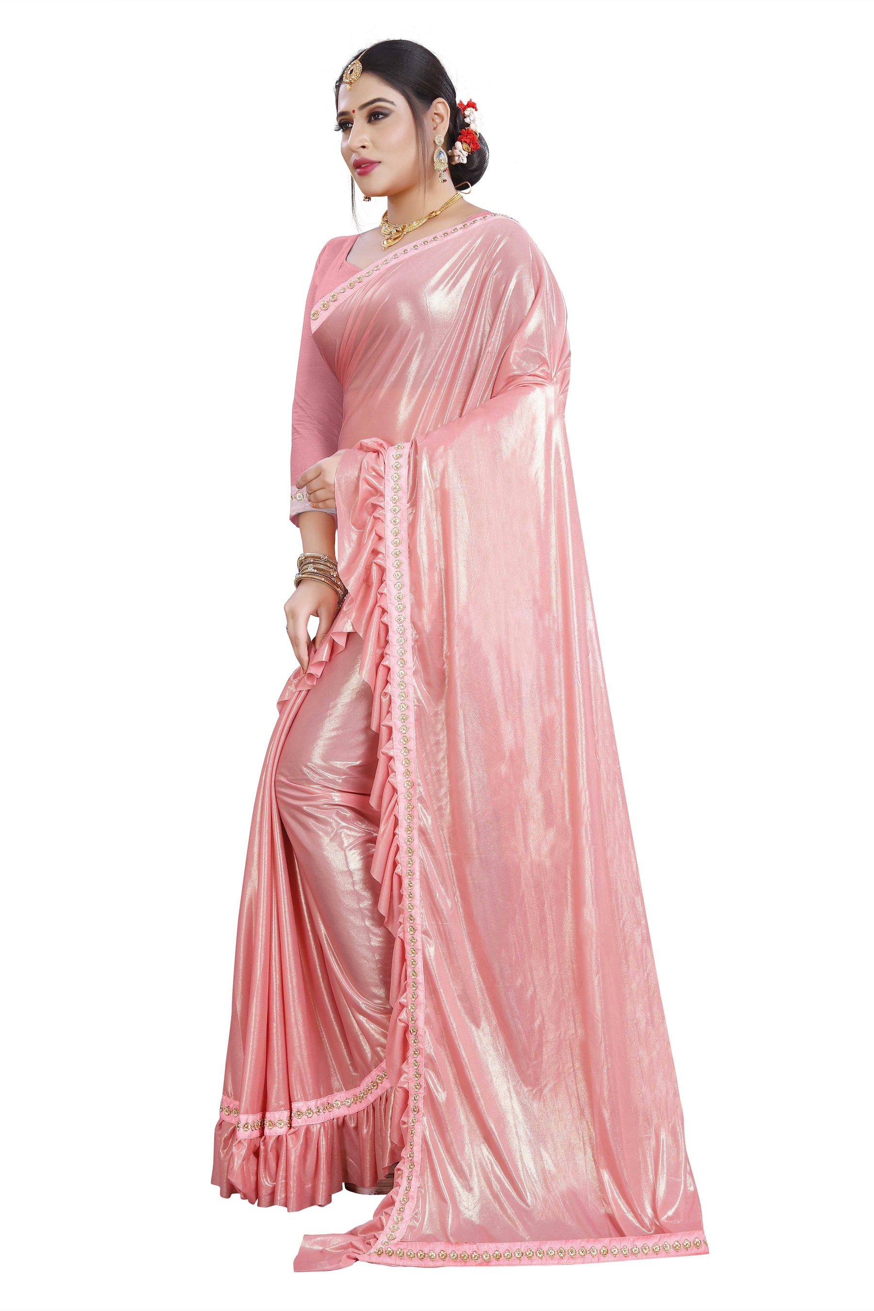 Pink Silk Saree