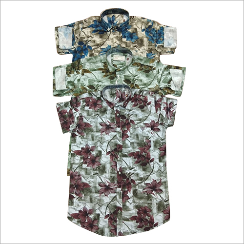 Designer Floral Printed Shirt - Cotton, Available in Various Sizes, Alluring Floral Prints, Washable, Perfect for All Seasons 
