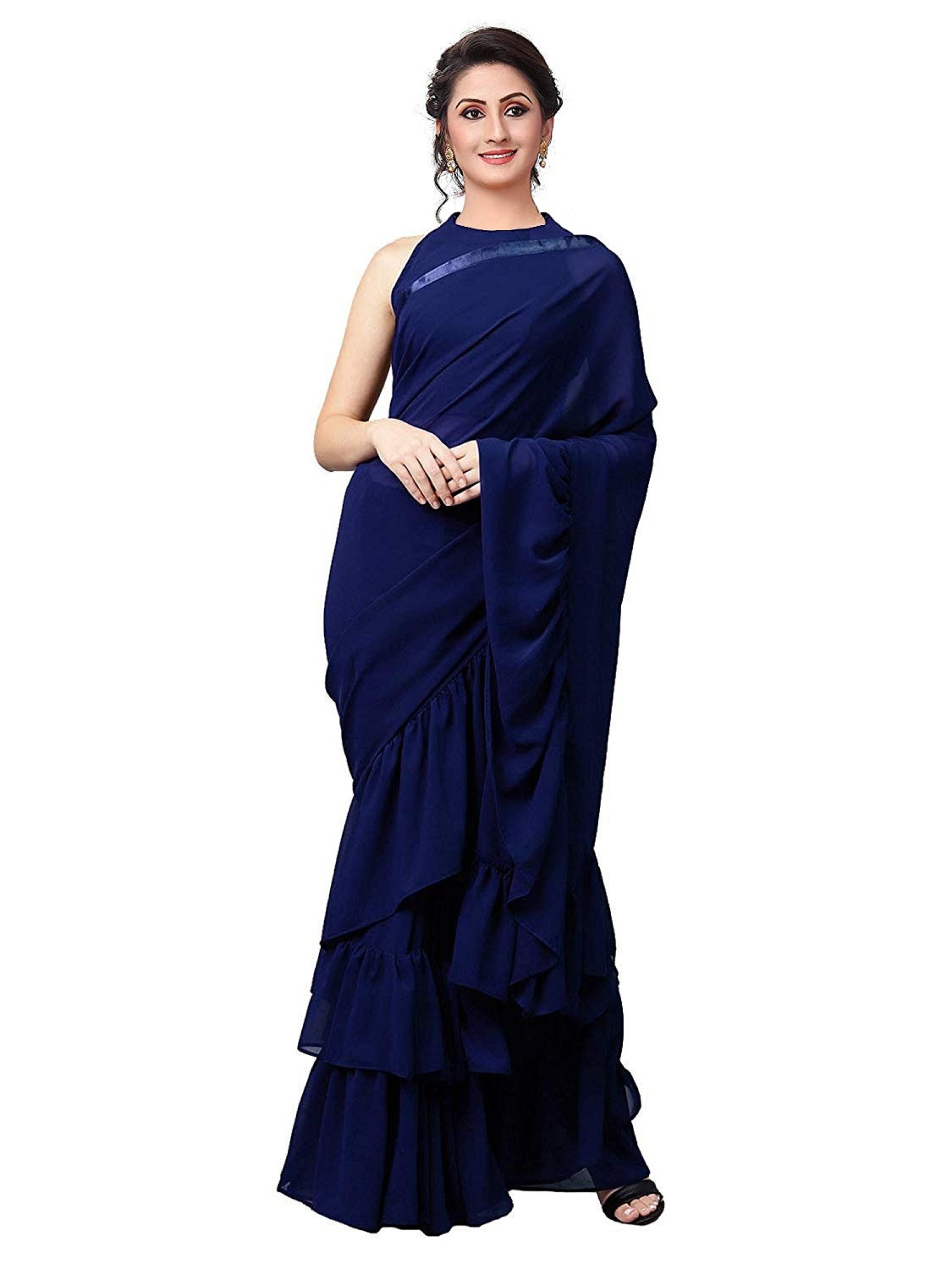 Navy Blue Silk Saree