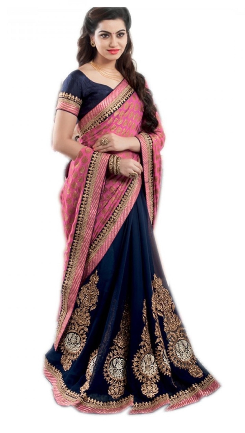 Pink Silk Saree