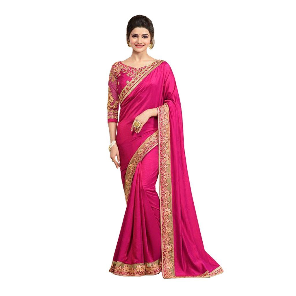 Pink Silk Saree