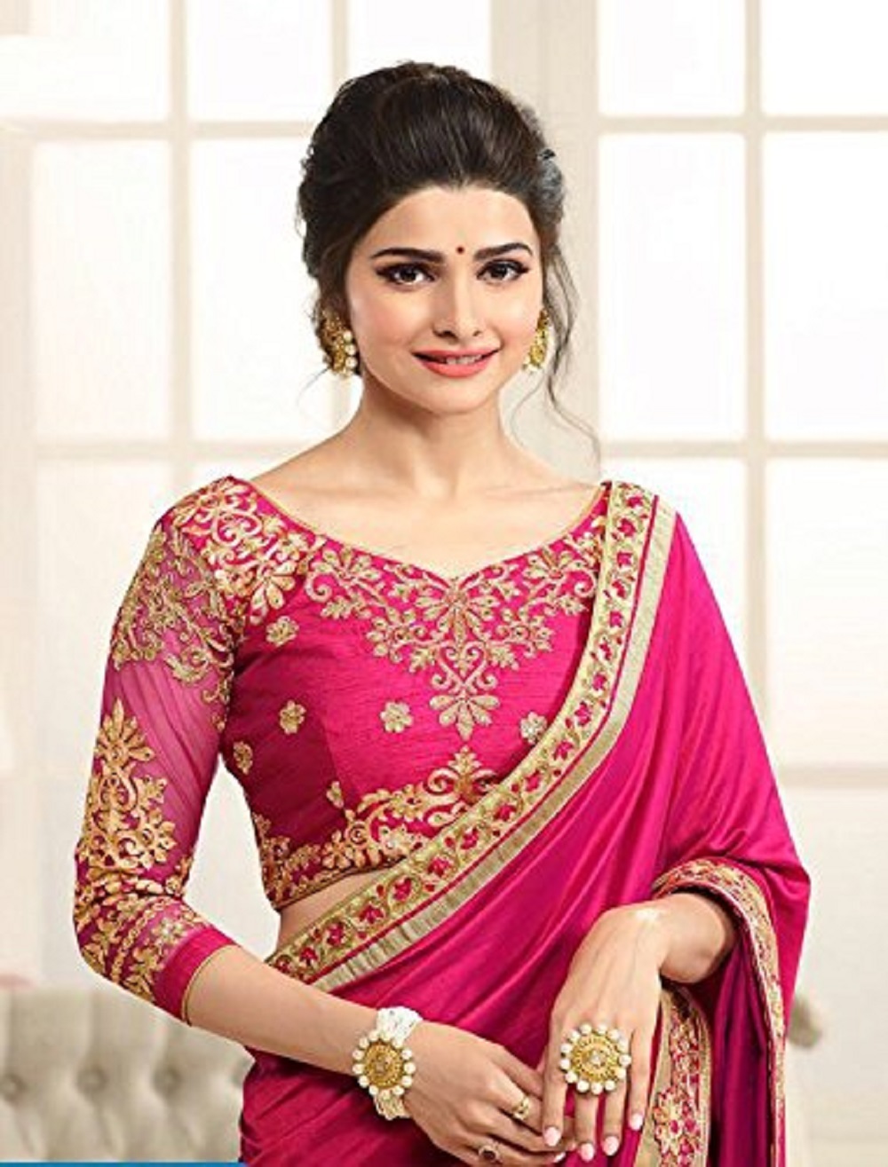 Pink Silk Saree