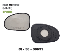 Sub Mirror Spark - 4 Wheeler Compatibility, Warranty Included | Enhanced Visibility And Elegant Design
