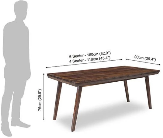 Rectangle Solid Wood Dining Table Set Mosiac