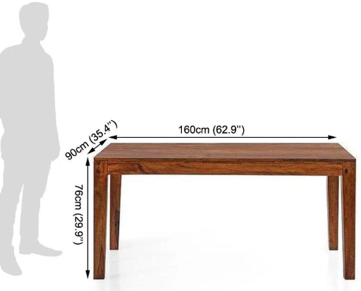 Avi Art And Crafts Solid Wood Dining Table Vincet
