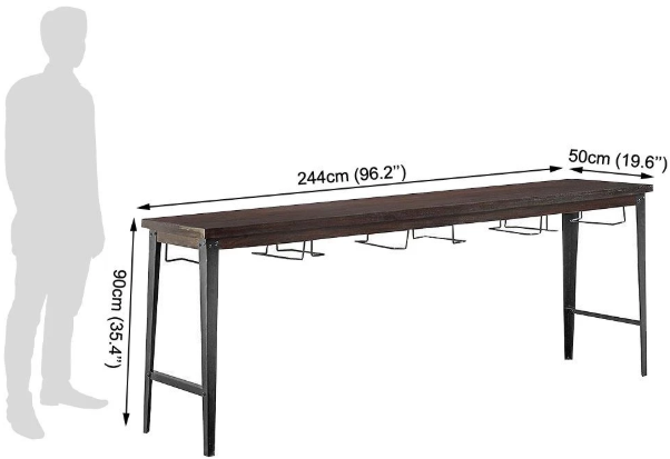 Wrought Iron Solid Wood Dining Table Set Modernise