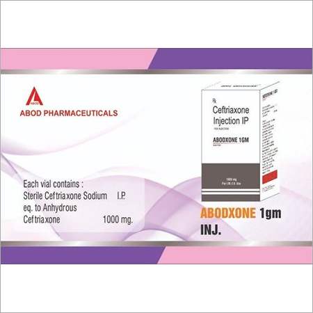 Abodxone 1Gm Injection Ingredients: Ceftriaxone 1000Mg Strile