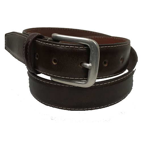 फुल ग्रेन ब्लैक प्रोफाइल बेल्ट।