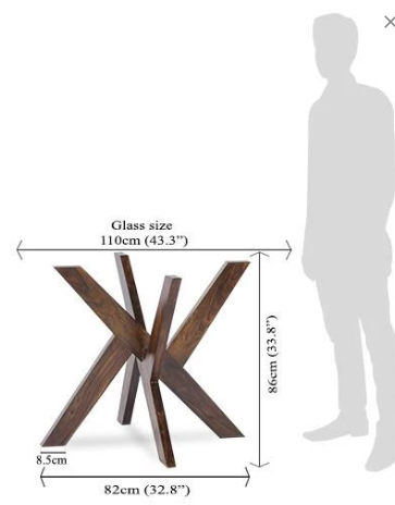 Solid Wood Round Dining Table Set Mihira No Assembly Required