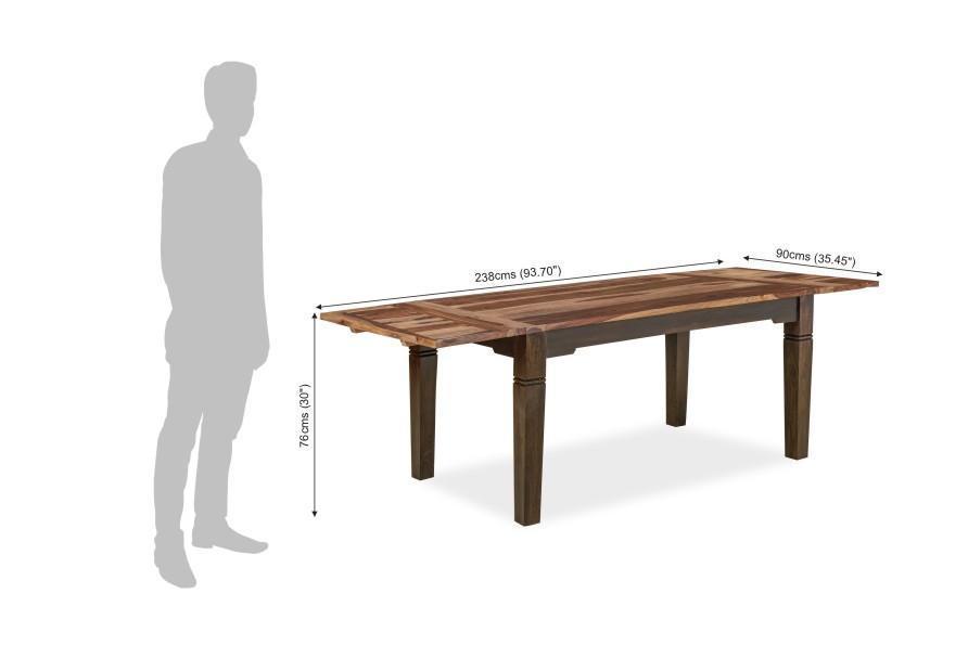 American Style Solid Wood Dining Table Set Extendable Monarch