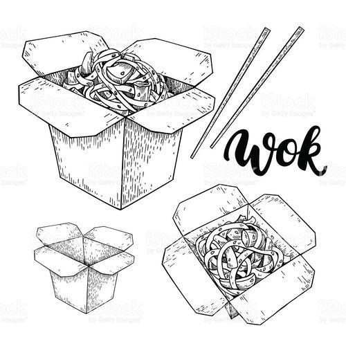 Paper 500ml Wok Box