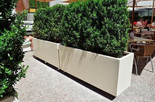 Fiberglass Planter - Durable Lightweight Design | Self-watering Feature, Versatile For Restaurants, Malls, Hotels, Parks, Hospitals, Available In White, Black, Red, Yellow