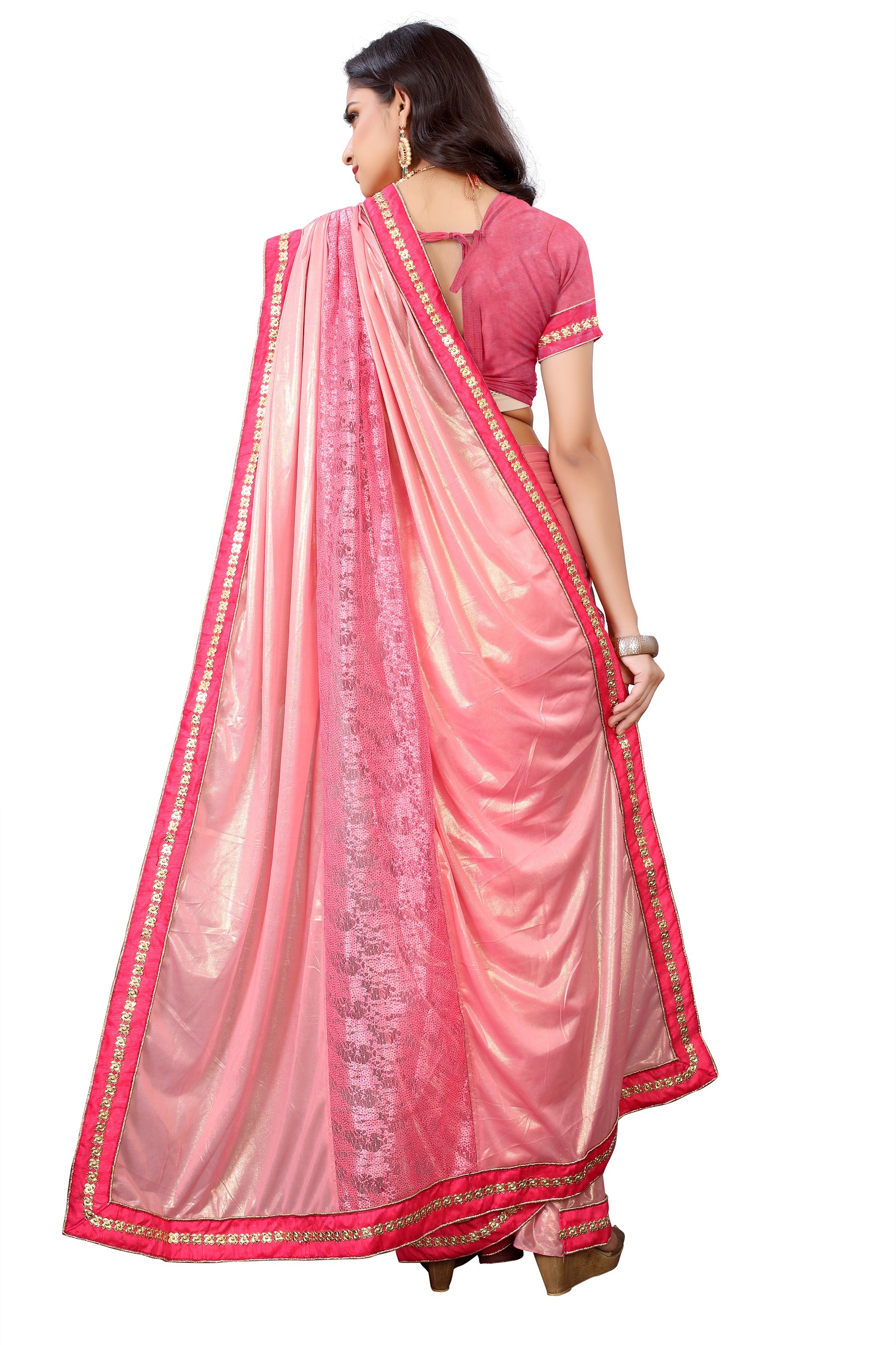 Pink Silk Saree